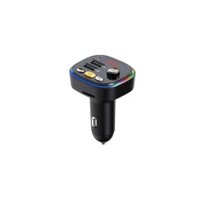 Modulator FM Cu Bluetooth, 2 Porturi USB pentru Incarcare, Lumina RGB
