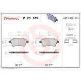 Placute frana Fiat Sedici (189) 06.06-10.14; Suzuki Sx4 (Ey Gy) 06.06-, Sx4 Saloon (Gy Rw) 10.07-, Fata, BREMBO