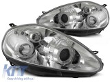 Set de faruri tuning cu ochi de &icirc;nger halogen, potrivit pentru Fiat GRANDE PUNTO 09.2005-2008, stanga si dreapta Performance AutoTuning