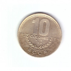 Moneda Costa Rica 10 colones 2002, stare foarte buna, curata