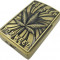 Bricheta tip zippo, 3D relief, metalica, the need for weed, gaz, marihuana, verde, cutie