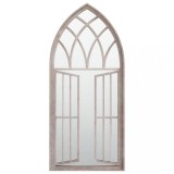 Cumpara ieftin Oglinda de gradina, nisipiu, 100x45 cm, fier, uz exterior