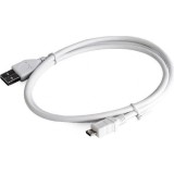Cablu date 2a micro usb 1 m wuw-x83 blister, alb, Flippy