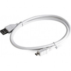 Cablu Date/Incarcare micro USB Fast Charging 5A 1m Alb foto