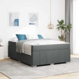 Cumpara ieftin Cadru de pat cu saltea Gri inchis 160 x 200 cm tesatura