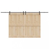 VidaXL Set feronerie pentru uși glisante, negru, 400 cm, oțel