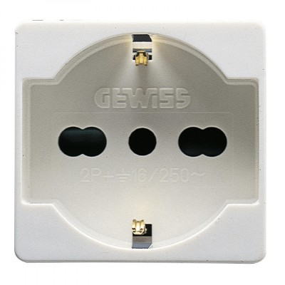 Priza schuko universala 2M Gewiss System alb GW20246 foto