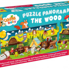 Puzzle baby panoramic, Lisciani, In padure, 24 piese