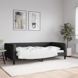 VidaXL Cadru de pat, negru, 100 x 200 cm, material textil