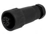 Mufă WA22 mamă 4 PIN IP67 16A 400V aurit
