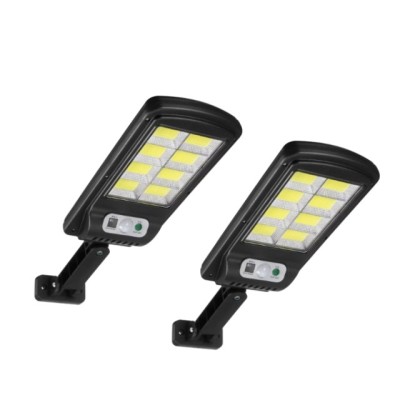 Set 2 Lampi solare de gradina 10 COB, senzor de miscare, control usor cu telecomanda, buton on/off foto