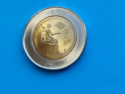 500 Lire 1986 San Marino-UNC-Rar foto