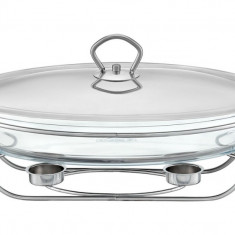 Chafing dish / Vas termorezistent cu incalzitor Helios, Ambition, 3 L, sticla