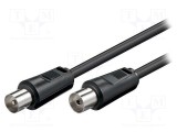 Cablu coaxial 5m 9,5mm negru 75&Omega; Goobay