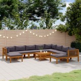 Cumpara ieftin Gossi set mobilier gradina cu perne, 11 piese, lemn masiv de acacia