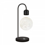 Lampa de veghe Luna care leviteaza, cu incarcator Wireless, 3D, Oem