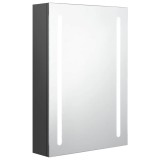 Cumpara ieftin Dulap de baie cu oglinda si LED, gri, 50x13x70 cm