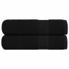 VidaXL Prosoape de duș 2 buc Negru 70x140 cm 360 g/m&sup2; 100% bumbac 136953
