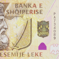 Bancnota Albania 5.000 Leke 2001 (2004) - P70 UNC ( RARA )