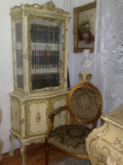 vitrina/biblioteca baroc venetian/mobila antica/vintage/Ludovic foto