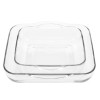 Bol Borcam pentru servirea mesei, set 2 bucati, sticla termorezistenta, transparent, 28 x 28 cm / 22 x 22 cm, 3500 ml / 2000 ml