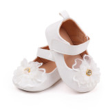 Pantofiori albi pentru fetite - Gorgeous (Marime Disponibila: 3-6 luni (Marimea, Superbaby