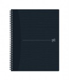 Caiet Oxford Origins, A4+ 70 file, hartie Optik 90g/mp, spira dubla, scribzee, dictando, culoare negru