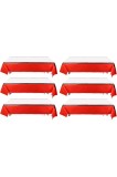 6 bucăți șervețele de masă cu animații desenate pentru petreceri, 70.8x42.5 inch, acoperiș de masă din plastic roșu și alb, accesorii de decor pentru