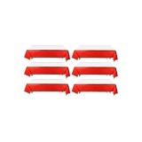 6 bucăți șervețele de masă cu animații desenate pentru petreceri, 70.8x42.5 inch, acoperiș de masă din plastic roșu și alb, accesorii de decor pentru