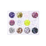 Cumpara ieftin Set 12 decoratiuni paiete pentru unghii, multicolor, Global Fashion