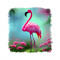 Sticker decorativ, Flamingo, Roz, 55 cm, 6854ST