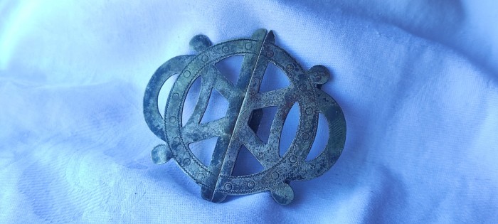 CATARAMA CUREA veche TRIBALA etnica KAZAHII 1900 vintage RARA patina MINUNATA