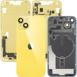 Capac Baterie Apple iPhone 14 Plus, Cu Carcasa Mijloc, Full Parts, Galben, Swap Premium