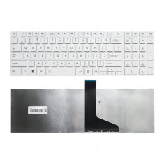 Tastatura laptop Toshiba C855-1UT alba US cu rama foto