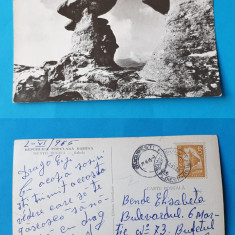 Carte Postala veche frumos circulata anul 1965 - RPR - Muntii Bucegi - Babele