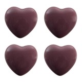 Cumpara ieftin Set 4 butoni mobilier ceramica violet Inimioare 4x3/6 cm