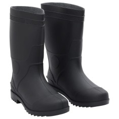 vidaXL Cizme de ploaie, negru, PVC, mărime 41