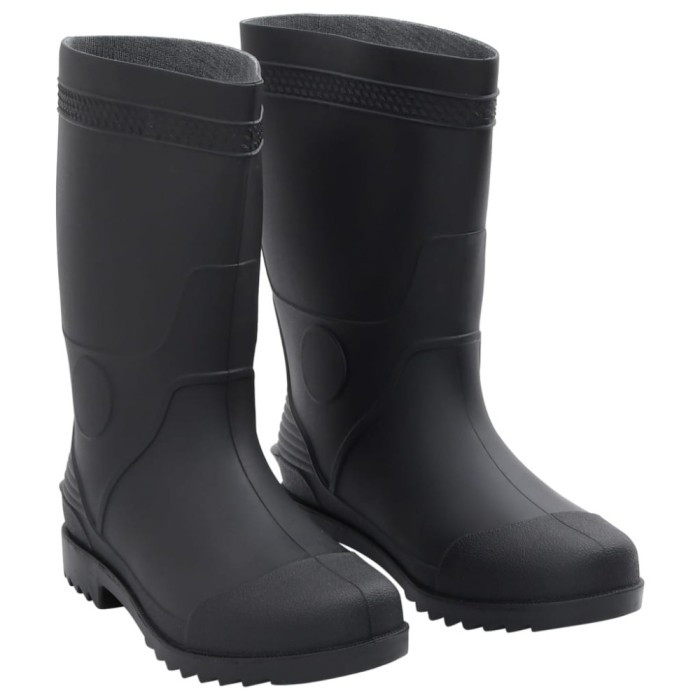 vidaXL Cizme de ploaie, negru, PVC, mărime 41