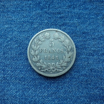 #6 - 5 Francs 1841 Franta franci argint foto