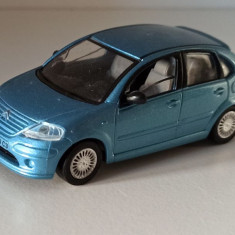 Macheta Citroen C3 2001 albastru - Solido/Hachette 1/43