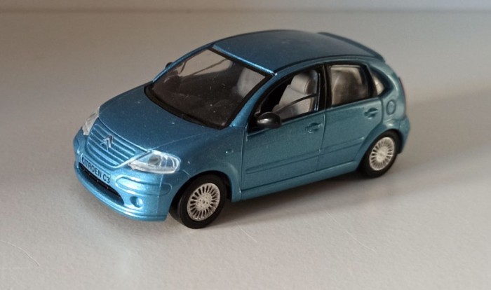 Macheta Citroen C3 2001 albastru - Solido/Hachette 1/43