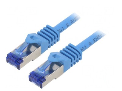 Patch Cord S/FTP Cat 6a Albastru 0.5m foto
