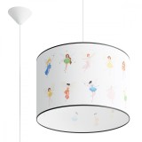 Lampă Suspendată Wr&oacute;żki Multicolor Pvc 1 Bec Oval Modern De Interior