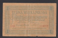 A713 Poland Polonia 1 marka 1919 foto