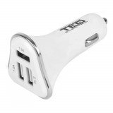 Alimentator Incarcator de la auto la 3x USB: 1x USB-A 2.1A + 2x USB-A 1A Triunghiular, Oem