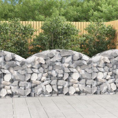 Gossi cos gabion arcuit, 150x30x80/100 cm, fier galvanizat foto