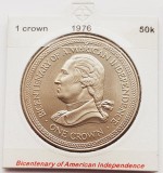 1875 Insula Man 1 crown 1976 Elizabeth II (American Independence) km 37, Europa