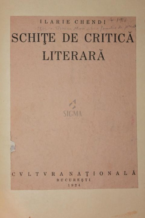 SCHITE DE CRITICA LITERARA