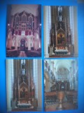 HOPCT LOT 3610 -4 CARTI POSTALE- INTERIOR BISERICA NEAGRA BRASOV-NECIRCULATE