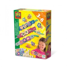 Set creativ cu accesorii incluse - Inele si bratari cu sclipici,3-6 ani